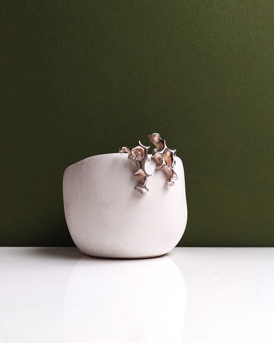 Sudraba auskari "Lielas molekulas"